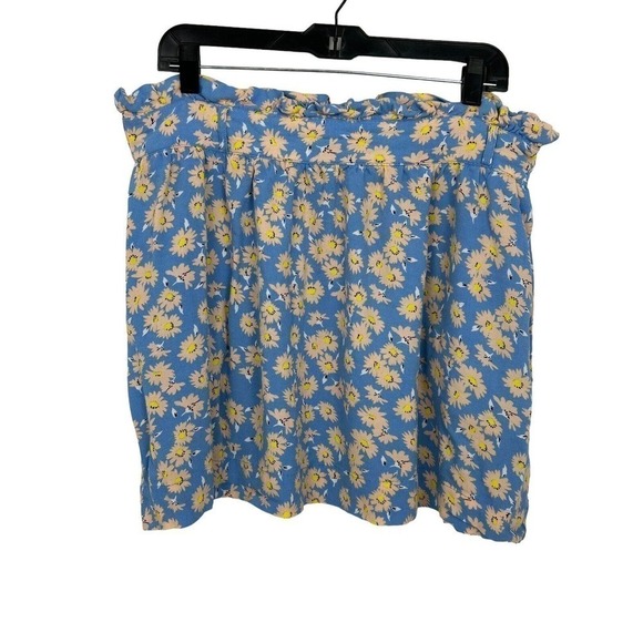 Who What Wear Dresses & Skirts - Who What Wear Blue Daisy Print Skirt Women's Size XL (No Belt)